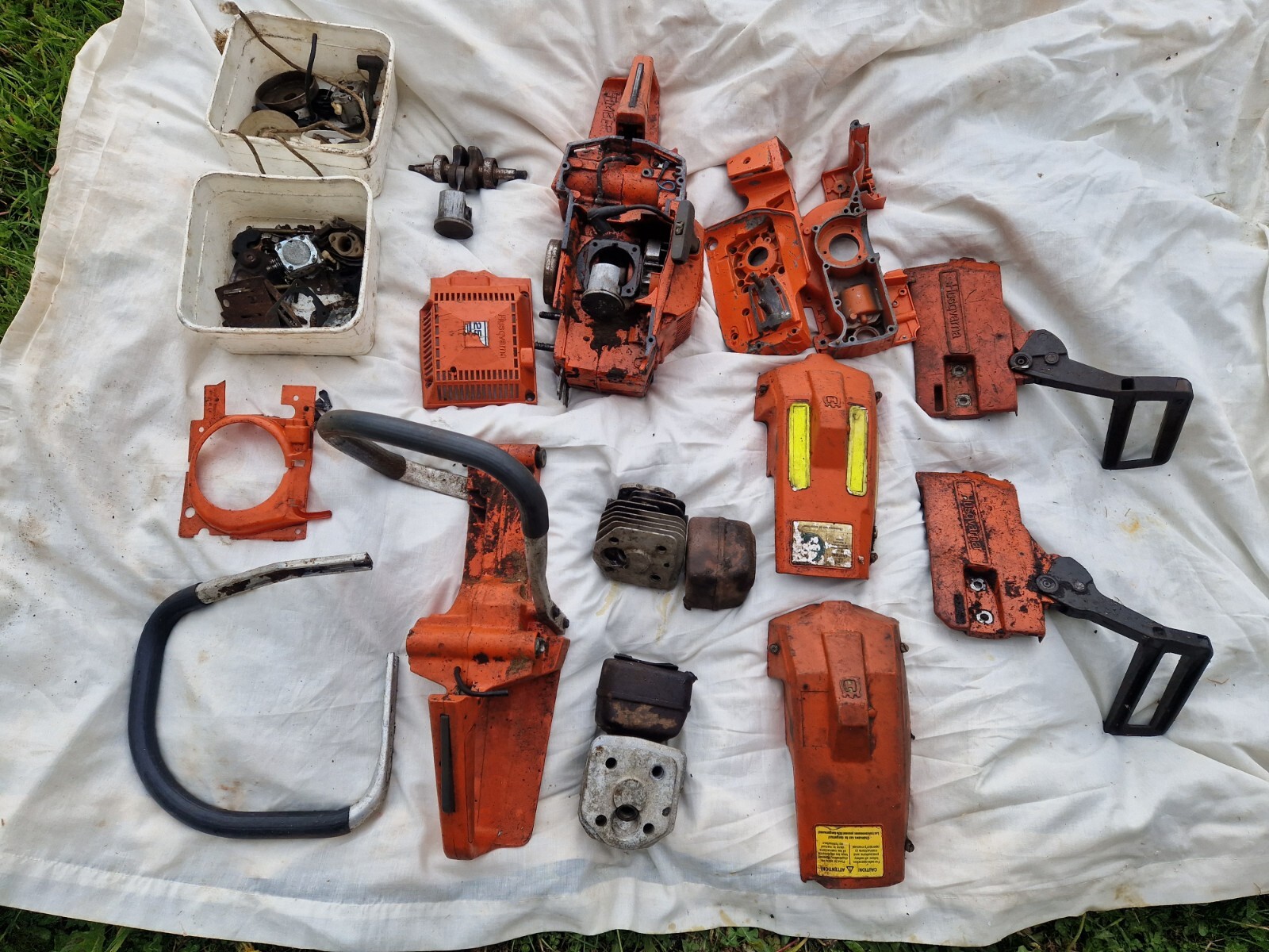 HUSQVARNA 254 CHAINSAW PARTS X2 SAWS for RESTORATION Great Reliable Saw