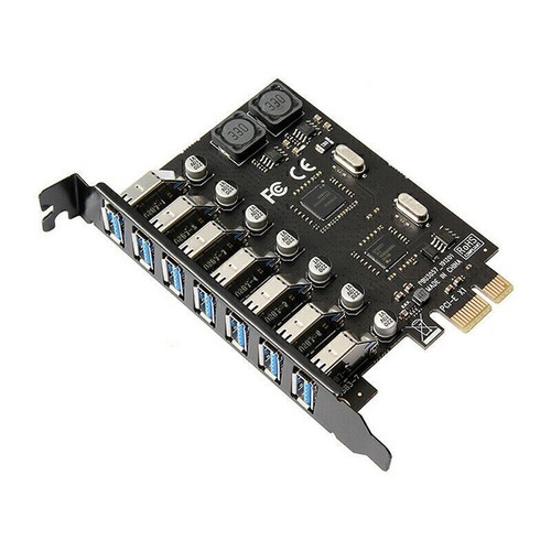 PCI-E Expansion Card Adapter 7 Ports USB 3.0 Hub External Controller Extender - Photo 5/6
