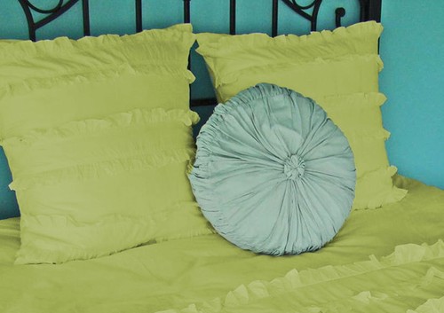 2 piezas mini fundas de almohada con volantes 1000 TC 200% algodón egipcio liso todos los tamaños y colores - Imagen 12 de 23