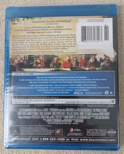 The Princess Bride (25th Anniversary Edition) New Sealed - Picture 2 of 2