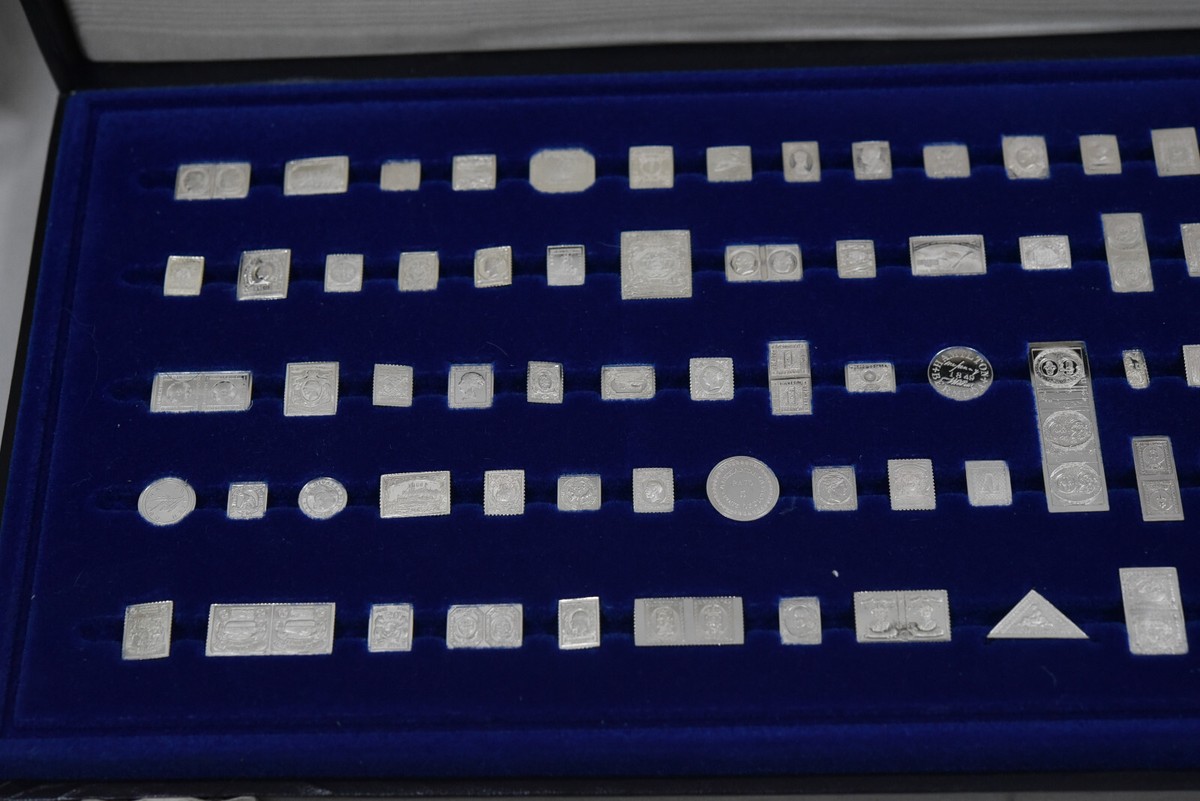 Franklin Mint Silver 100 Greatest Stamps of the World