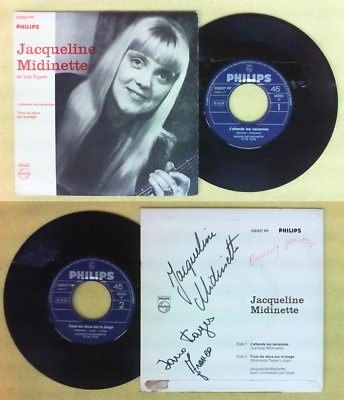 LP 45 7'' JACQUELINE MIDINETTE ET LES TAYES ICH WARTE AUF AUTOGRAMM NO CD MC DVD