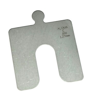ALOMA C050, Slotted Shim, 4 X 4, Stainless Steel, 1-3/16'' Slot, USA 