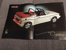 Vw Golf Cabriolet- 2 × A4 Page Vintage Australian Magazine Car Poster