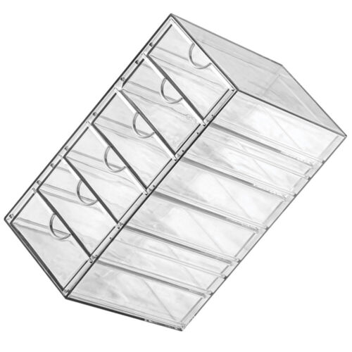 Drawer Type Desktop Organizer Multi-functional Sundries Storage Box Clear
