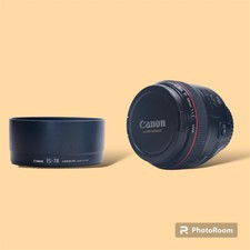 Canon EF 50mm f/1.2L USM Lens - With Lens Hood ES-78 and Original Box.