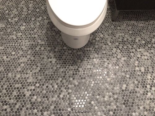 3/4 x 3/4 Penny Round Multi Gray Porcelain Mosaic Wall and Floor (5 PACK) - Picture 5 of 6
