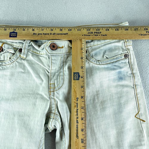 Old Navy Womens Blue Jeans Tag Size 8 (33x17.5) Low Rise Capri Embroidered - Picture 6 of 12