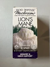 Host Defense Mushrooms Lion's Mane 60 Caps Exp 10/25++ Brand New! Free Shipping!