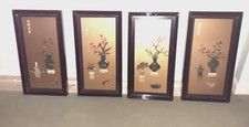 4 seasons Vintage Chinese shadow box raised Pictures