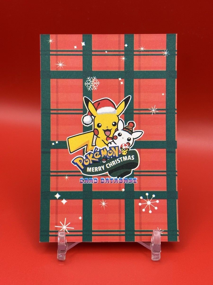 Pokemon Merry Christmas Card Database Pikachu Luigi #2 | eBay