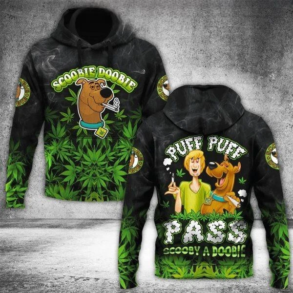 Scooby Doo Scoobie Doobie Puff Puff Pass 3D T-shirt Hoodie