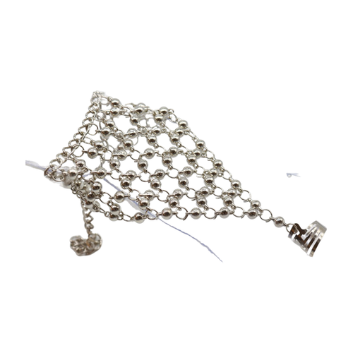 Damen Silber Metall Hand Kette Armband Kugel Charm Ring Verbunden Verstellbar Größe - Bild 19 von 24