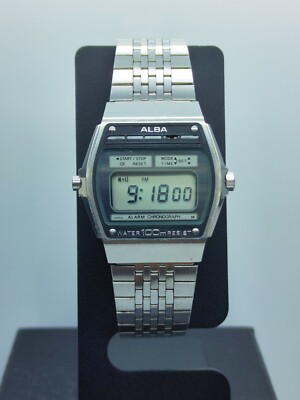 【80s・希少】SEIKO ALBA 腕時計 Y670-5010 稼働品 Vintage Seiko ALBA Y670-5010 ALARM CHRONO 100M (1980s) Men Watch