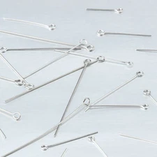 Wholesale 16-50mm Stainless Steel Eye Pins Jewelry Making Findings 100-10000PCSx