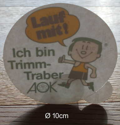 Hinterglasaufkleber Sticker Aufkleber Trimmy AOK Trimm Dich Traber Jogging 