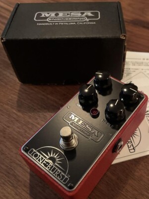 MESA BOOGIE TONE-BURST Overdrive Guitar Effects Pedal Red W/Box Used Working 