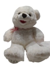 Vintage 1998 JC Penney White Teddy Bear Large 27 Holiday Collection, Christmas