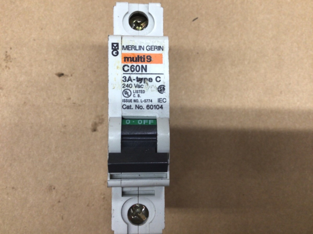 Merlin Green C60N 3A Type C 240Vac Circuit Breaker