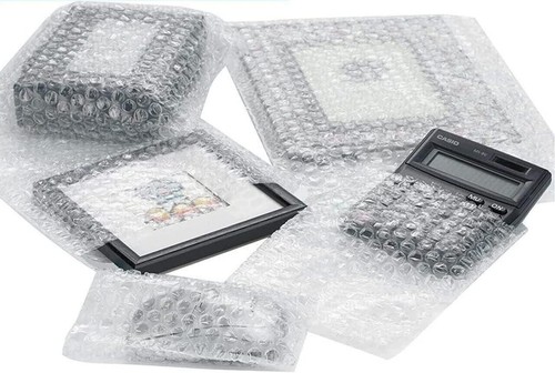 100 Pack 6x8.5" Bubble Pouches Out Bags Wrap Cushioning Self Seal Clear Shipping - Picture 3 of 5