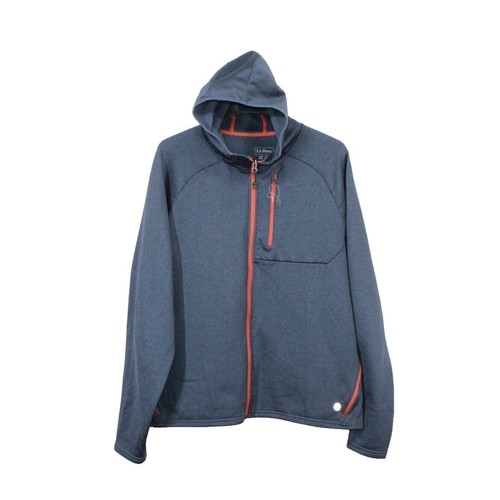 VTG 80s Mens LL Bean Cotton Anorak Hoodie Sweatshirt M