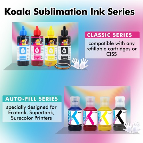 Paquete Kit Papel de Sublimación Koala 8.5x11 120g + 600ML Tinta de Sublimación Koala - Imagen 14 de 17