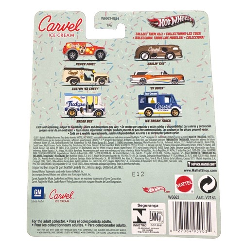 Hot Wheels Carvel Gelato Camion Scatola Pane Nuovo 2011 Spedizione Gratuita - Foto 3 di 6