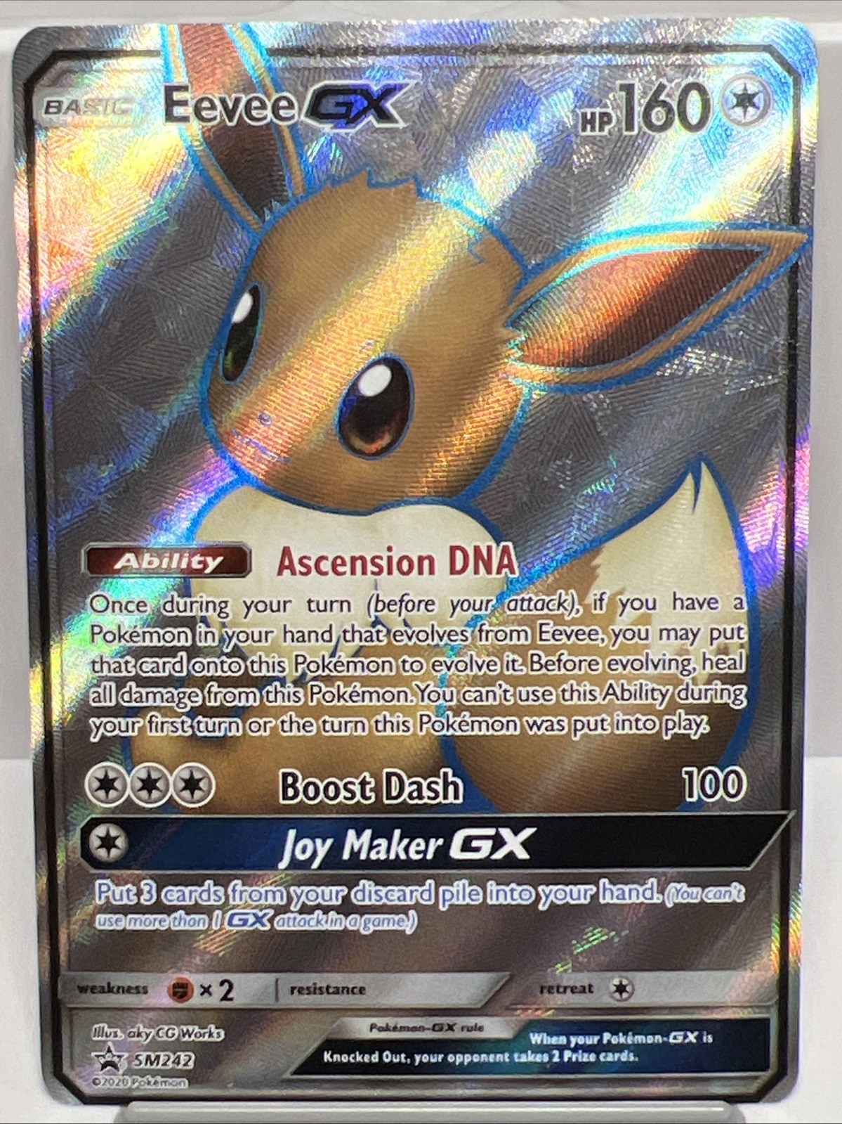 Eevee GX SM242 Promo Holo, Black Star Promo. NM+