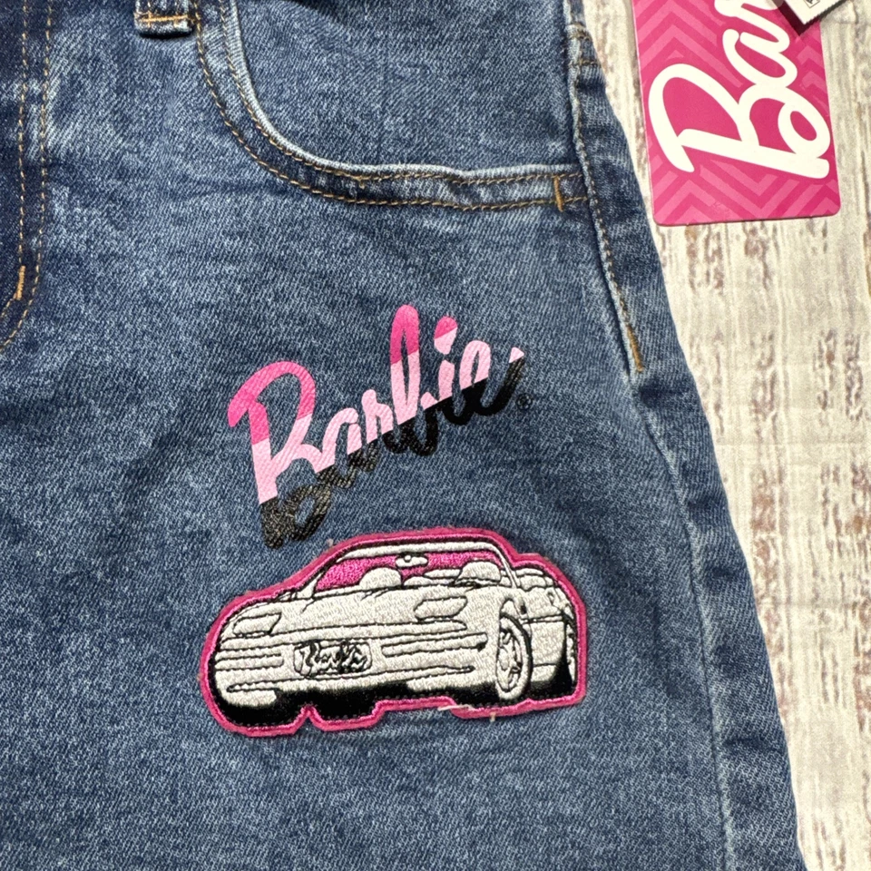 SAIA JEANS BARBIE NOVA COM ETIQUETAS MENINAS TAMANHO 6 ADESIVO JEANS STRETCH - Imagem 4 de 4