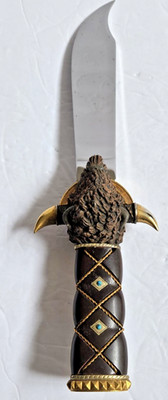 The Cheyenne Buffalo Figural Knife By Ben Nighthorse 15'' Franklin Mint Vintage