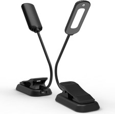 Book Light, 12 LED USB Rechargeable Reading Lamp with 3-Level Brightness for Eye