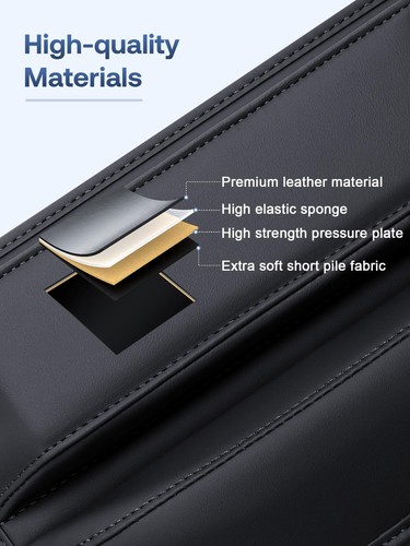 Universal Fit Car Gap Filler, Premium Leather Seat Organizer, Accessories for... - 第 6/9 張圖片