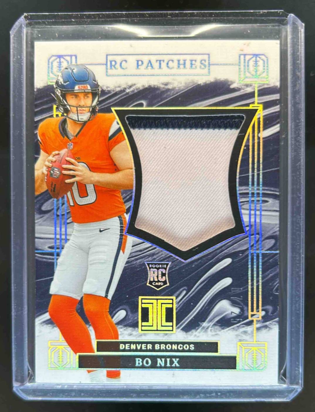 2024 Impeccable Bo Nix RC Logo Patches Silver Rookie #7/25
