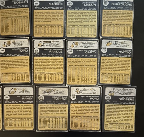 1973 TEXAS RANGERS TOPPS BASEBALL PARTIAL TEAM SET LOT- LOW GRADE- 24 CARDS - Picture 9 of 16