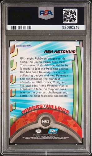 Ash Ketchum 2000 Topps Signed Veronica Taylor AUTO 10/PSA 10 DOUBLE ...