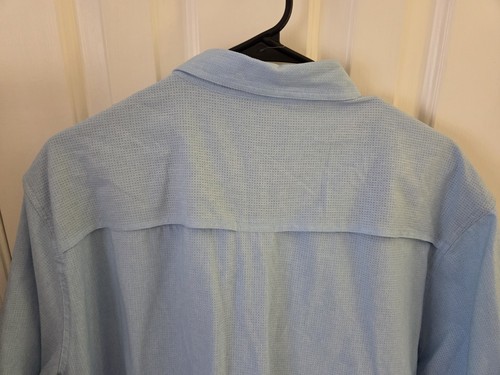 Croft & Barrow Quick Dry Shirt Mens XLT Blue Button Up Outdoor Hiking Casual - Picture 4 of 4