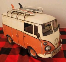 Mid Century Modern Style Volkswagen Van Surf Decor w/ Roof Surfboards