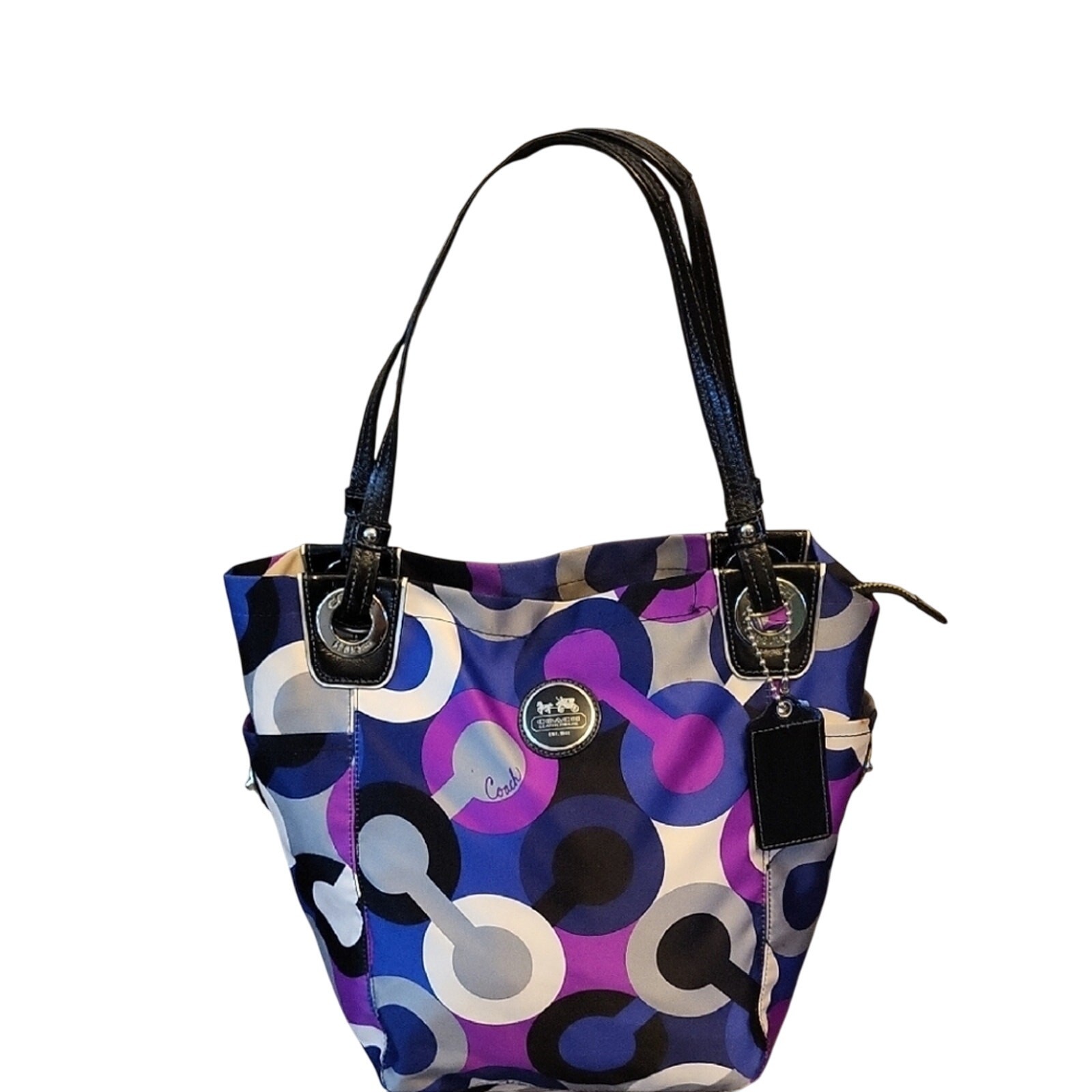 Coach Alex Op Art Monogram Tote Handbag in Signature C Print