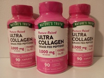 3 Nature s Truth  Ultra Collagen Peptides 3000mg Type 1 & 3 w Vitamin C 90 Count