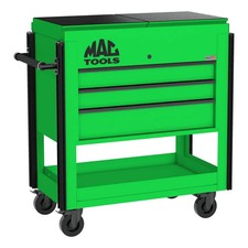 Mac Tools 3-drawer Utility Cart W Split Sliding Lid - Lime Green Uc3720slh-lg