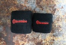 Motorcycle Front & Rear Brake Fluid Reservoir Sock Cover Brembo Brakes!