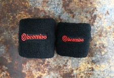 Motorcycle Front & Rear Brake Fluid Reservoir Sock Cover Brembo Brakes!