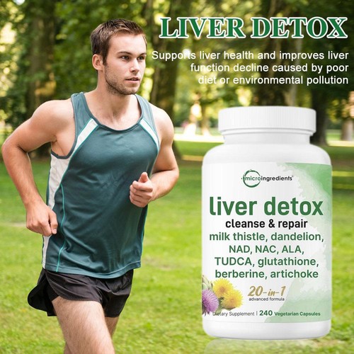 Liver Cleanse Detox & Repair 20 Formula Herbs Support Supplement 240 capsules - Picture 5 of 11