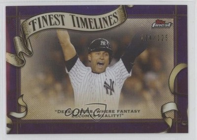 2024 Topps Finest Timelines Purple Refractor 124/125 Derek Jeter #FT-10 HOF 0j53