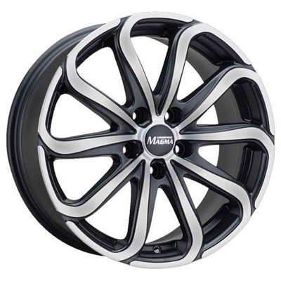 Alufelge 18 zoll MAGMA Pulsio 5x100 8J ET35, Farbe Schwarze Lava Poliert
