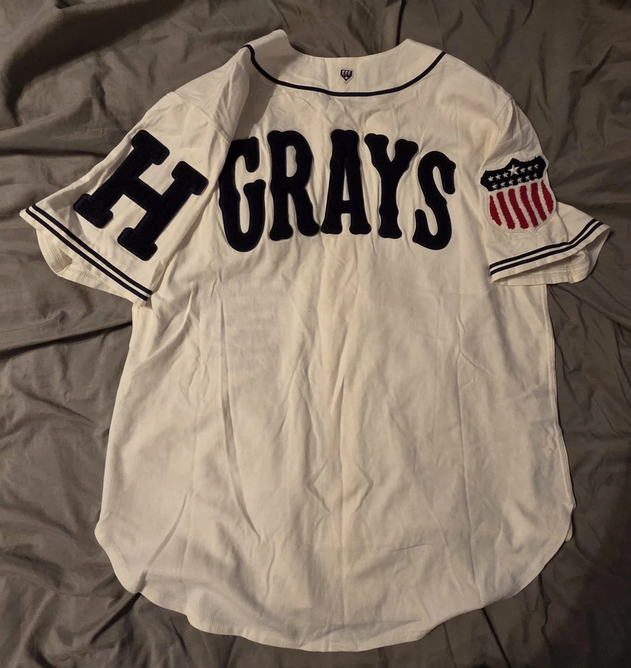 Homestead Grays XL Jersey Vintage Inspired Wool Blend Ebbets Field Flannels - Image 2 of 4
