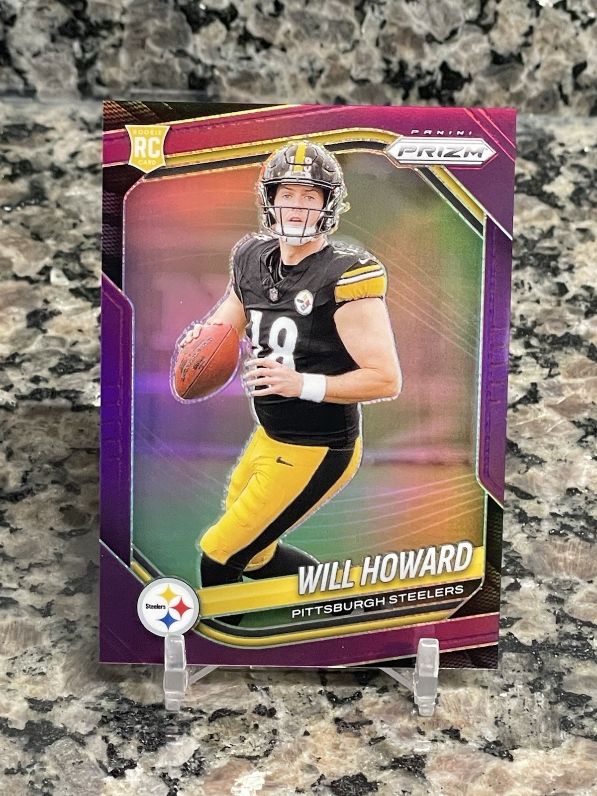 Will Howard 2025 Panini Prizm #367 Purple Prizm 100/125