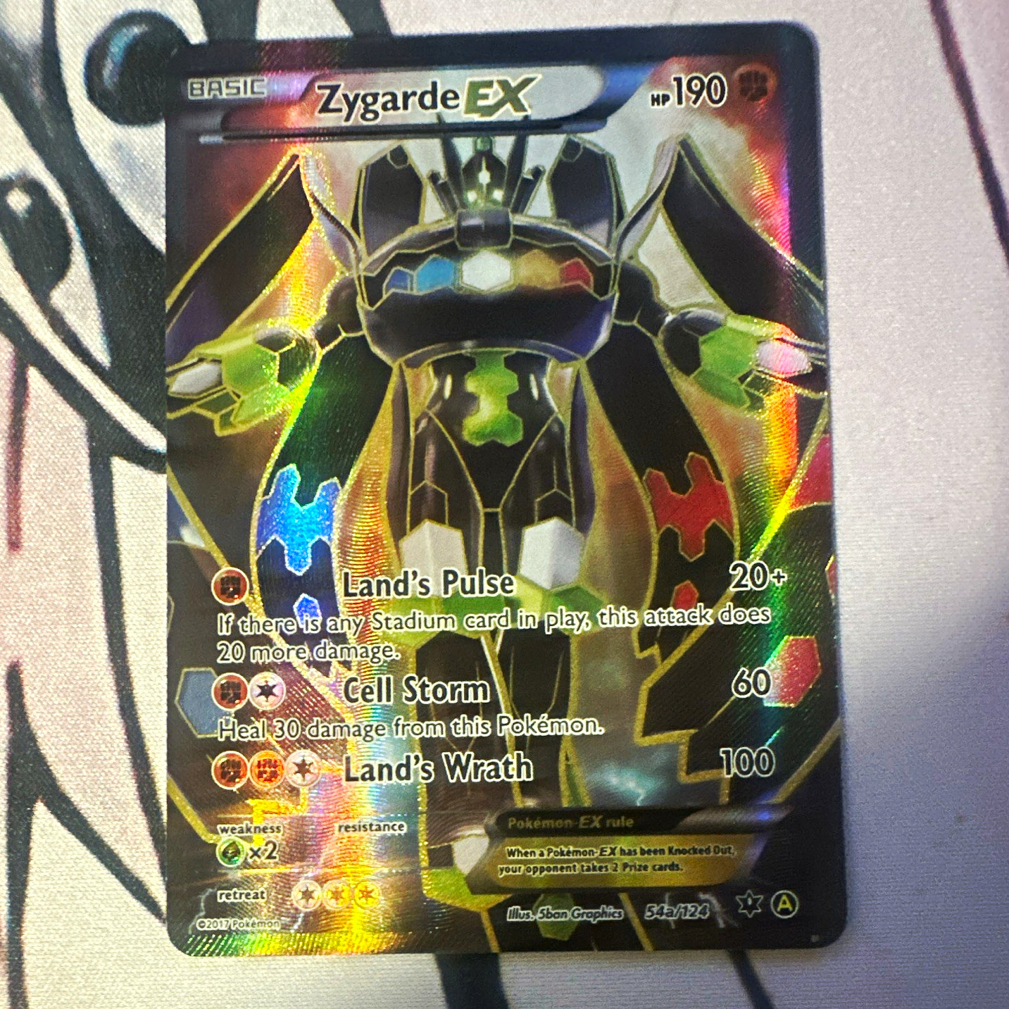 Pokemon Company Zygarde EX 054A/124 Alternate Art Holo Promo English