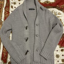Cardigan Clayton Uomo Taglia M Grigio Y2k