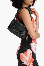 STAUD Kiss gathered leather shoulder bag